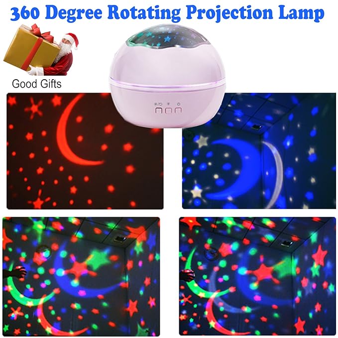 Night Light Kids Toys for 1-10 Year Old Girls Boys Baby Star Projector Nightlight for Toddler Baby Projection Lamp Night Light for Bedroom 3-8 Year Old Girls Kid Room Decor Christmas Birthday Gifts
