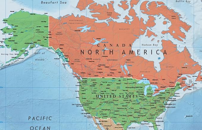 24x36 World and USA Classic Premier 3D Two Wall Map Set (Paper Folded)