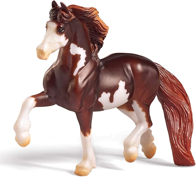 Breyer Stablemates Red Stable Set with 2 Horses – Realistic Horse Toys for Girls Ages 4–8, Barn Playset with Fencing, Barrels & Trough, Creative Gift for Kids, Imaginative Horse Play