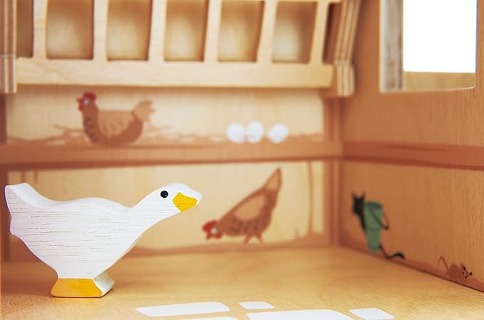 Tender Leaf Toys - Tender Leaf Farm - Realistic Colorful Wooden Farmhouse Toy Set for Creative Pretend Play for Kids 3+