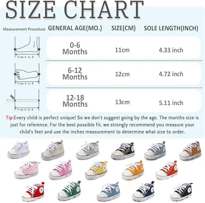 Meckior Baby Girls Boys Canvas Sneakers Soft Sole High-Top Ankle Infant First Walkers Crib Shoes