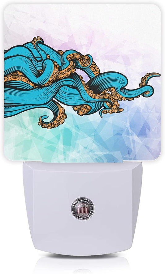 Octopus Night Light,Ocean World Sea Octopus Animal Night Lights Plug into Wall Dusk to Dawn Sensor Lamp for Women Men,Led Lights for Stairway/Hallway/Bedroom