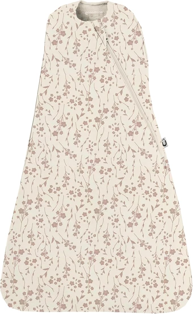 GUNAMUNA Swaddle Wrap for Newborns – Arms In or Out, Easy Diaper Changes with WONDERZiP, Soft Sleep Sack, 1.0 TOG