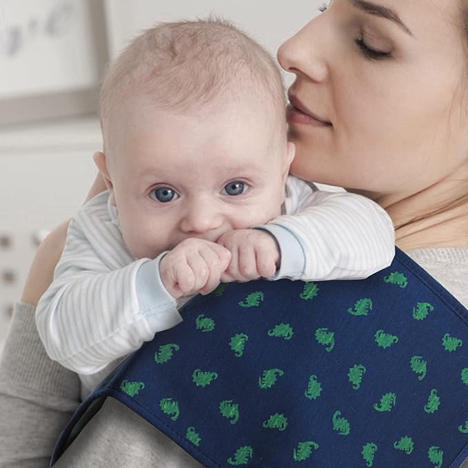 Hakochia Burp Cloths for Baby Boy & Girl Organic Cotton Large Unisex Burp Clothes Extra Absorbent Soft Neutral Burping Rags Spit Up Cloth Sets for Newborns 8 Pack (D)