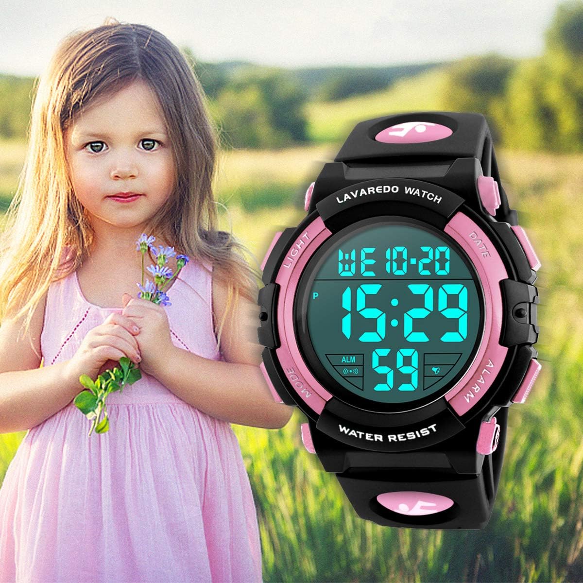 Kids Watch,Boys Watch for 3-15 Year Old Boys,Digital Sport Outdoor Multifunctional Chronograph LED 50 M Waterproof Alarm Calendar Analog Watch for Children with Silicone Band,Kids Gift