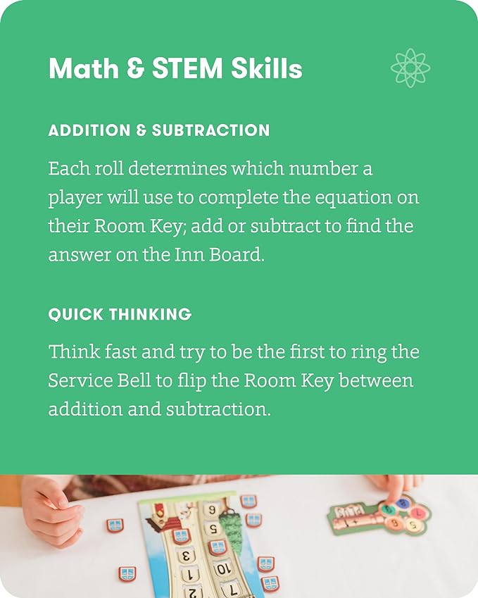 SimplyFun Math Room - Educational Game - Quick Thinking & Fun Games for Kids Ages 5 & Up - Fast Solving Addition & Subtraction Game - 2 to 4 Players