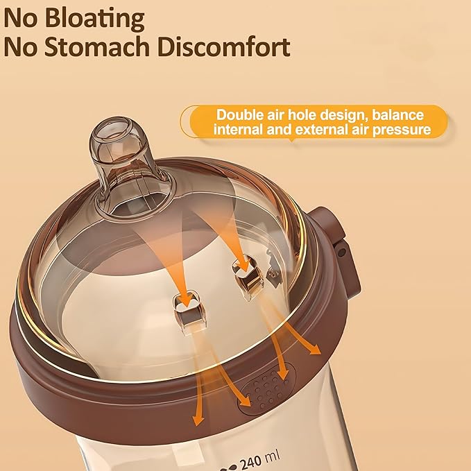 PPSU Baby Bottle, Bottles for Breastfed Babies, Flip-top Anti-Colic Baby Bottles 8oz/240mL 3-6 Months