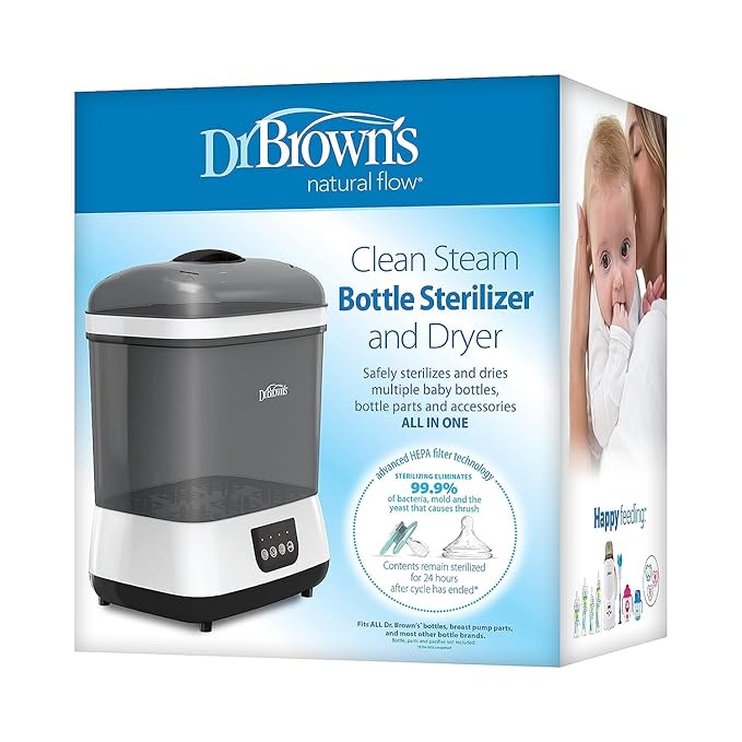 Dr. Brown’s Natural Flow MilkSPA Breastmilk and Bottle Warmer with Dr. Brown's Deluxe Electric Baby Bottle and Pacifier Sterilizer