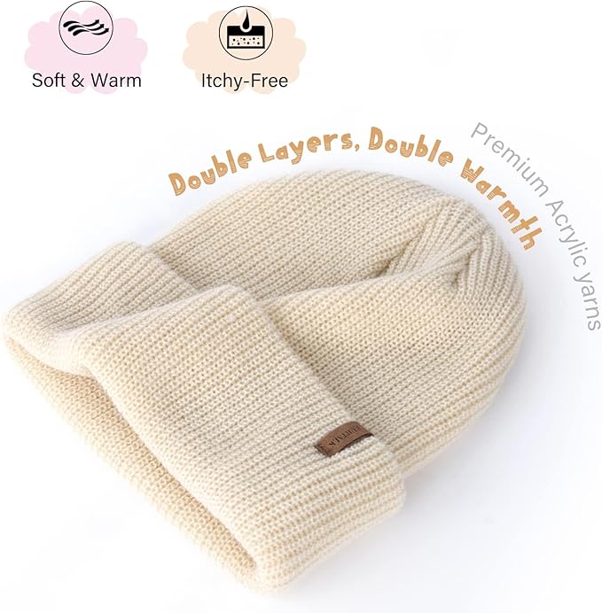 FURTALK Toddler Beanie Baby Boys Girls Beanies Kids Winter Hats Children Knit Warm Caps