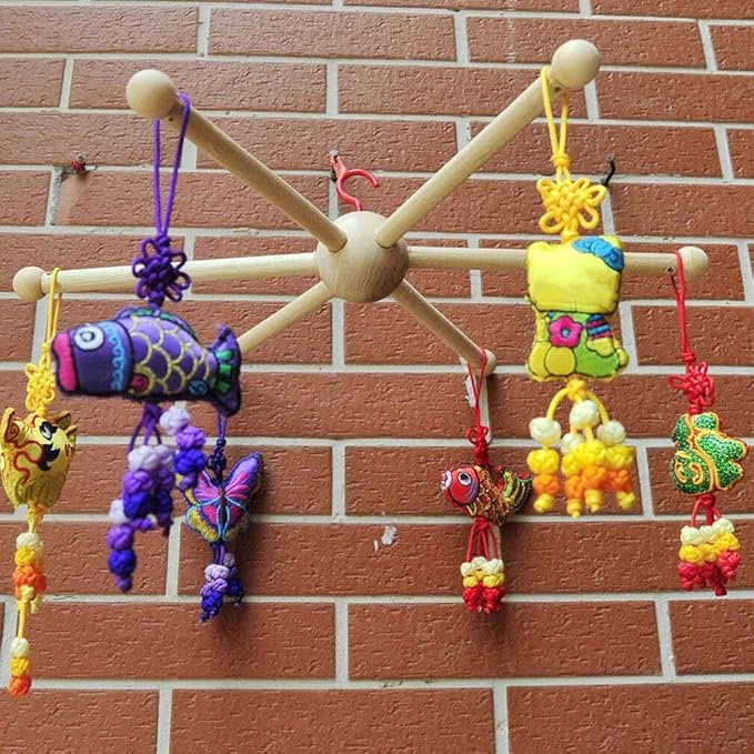 Wooden Mobile Frame Kit - Bed Bell Wind Chimes Crib Hanger Bedroom Ceiling Mobiles Toy Decoration Wind Chime