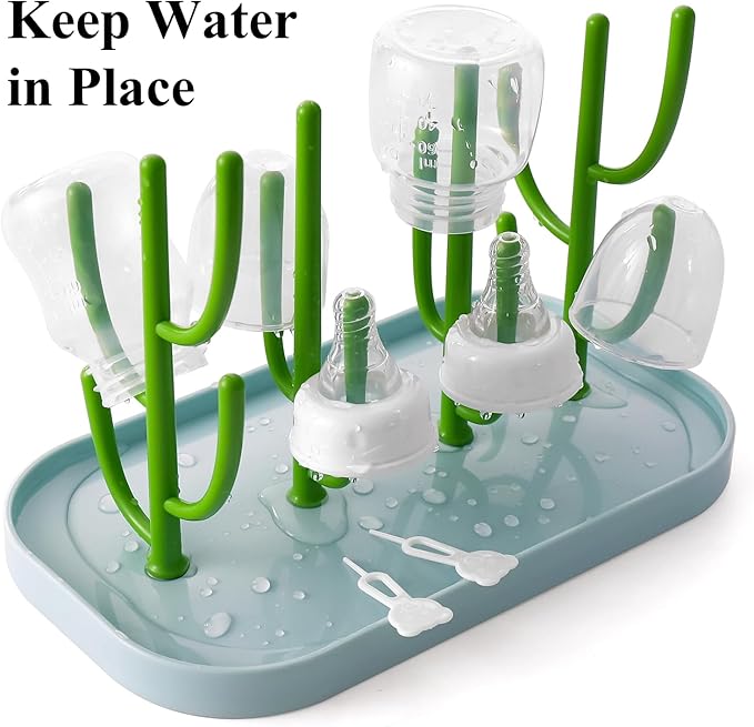 XYW Baby Bottle Drying Rack, Bottle Dryer Rack Holder, Space Saving Standing Drying Rack for Baby Bottles, Pump Part Cleaning, Countertop Drying Rack Baby Accessory