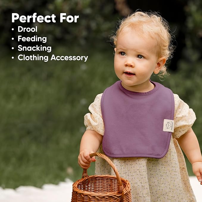 KeaBabies 8-Pack Organic Baby Bibs for Boys, Girls - Super Absorbent Cotton Drool Bibs for Baby Girl & Boy, Teething Toddler, Drooling Newborn, Ultra Soft & Machine Washable (Cruise)