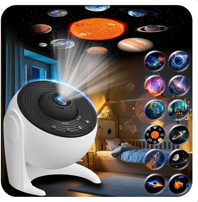 Galaxy Projector for Bedroom, 13 in 1 Planetarium Star Projector with Solar System & Constellation, 360° Rotating Galaxy Light Projector, Space Night Light Projector for Kids Adults Gifts