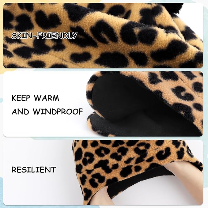 Duoyeree Kids Beanie Hat for Boys Girls Pom-pom Kint Hats Cozy Lining Winter Skull Cap