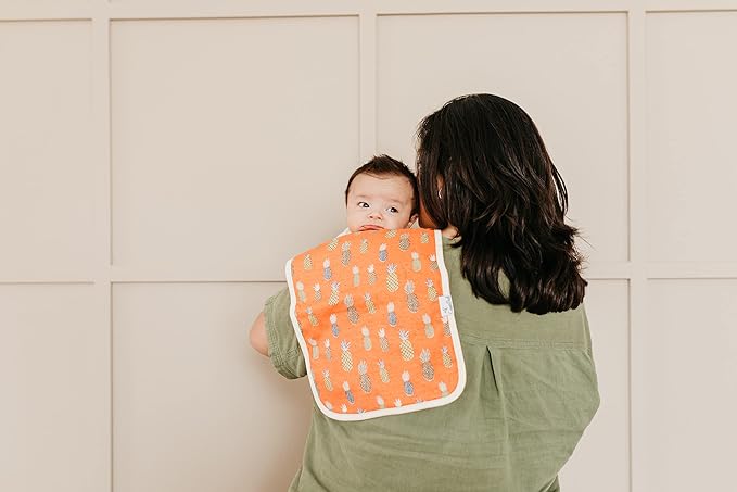 Copper Pearl Baby Burp Cloth Large 21''x10'' Size Premium Absorbent Triple Layer 3-Pack Gift Set “Maui