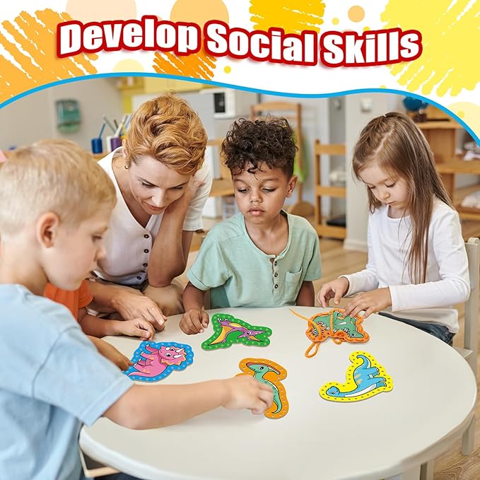 Quilinz Lacing Cards,Sewing Kit for Kids,Fine Motor Toys,Shoe Tying Practice,Classroom Must Haves,Manipulatives for Preschoolers,Homeschool Supplies,Preschool Learning Activities,Toddler Crafts