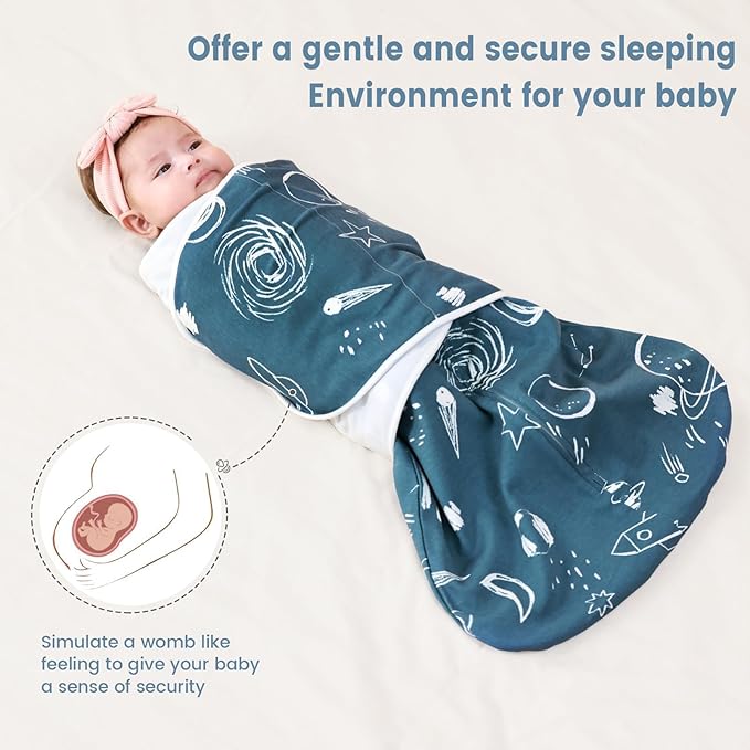 ZIGJOY Sleep Sack Swaddle 1.0 TOG Baby Wearable Blanket 100% Cotton Baby Swaddle Blanket for Newborns