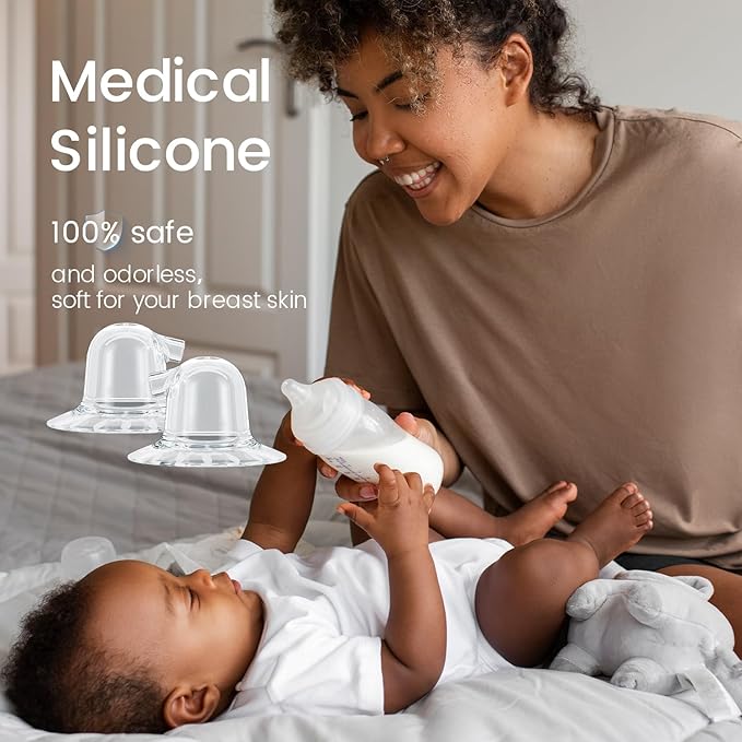 12 Gears Rechargeable Electric Nipple Corrector for Flat, Short, or Inverted Nipples to Help Breastfeeding, Portable Nipple Pump, Sunken Nipple Puller, Nipple Massage, 8PCS