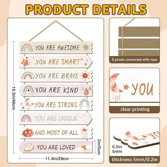 Bohemia Room Decor for Boys Girls Kids Room Decor, Boho Wall Art, Little Kids Bedroom Decorations,Toddler Classroom Deco for Boys, Bedroom Deco for children (Bohemia)