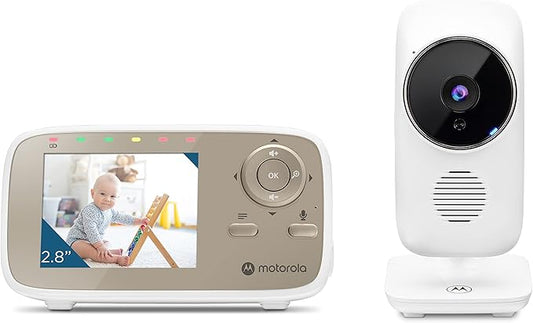 Motorola Nursery Baby Monitor with Camera and Audio, 2.8" Color Screen, Long Range VM483 with 2-Way Audio, Wireless, No WiFi, Remote Tilt/Zoom, Temperature Sensor, Night Vision