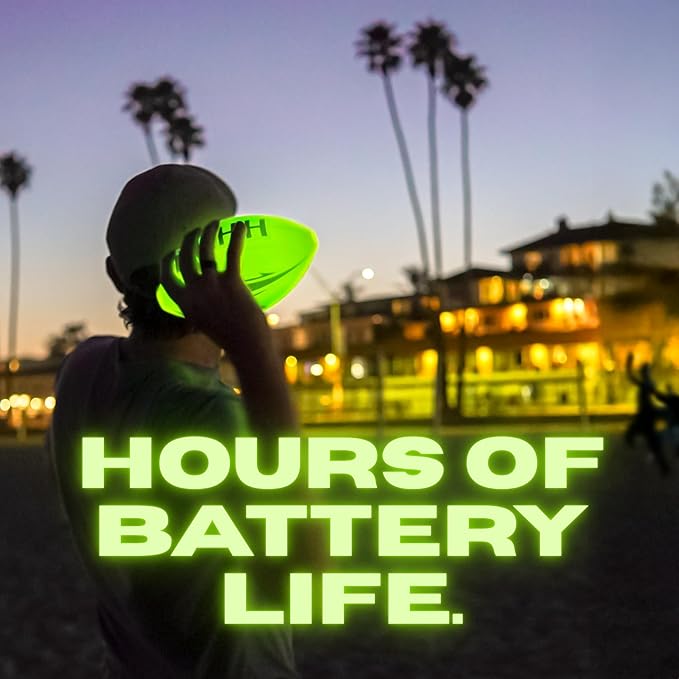 LIGHTRO - Soft Foam Glow in The Dark Football - 8" Youth Size - Super Bright LEDs - Batteries Included - LED Football - for Kids 6 7 8 9 10 11 12 - Light Up Gift for Birthdays - Kids & Boys