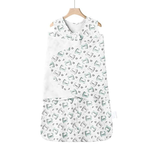 Swaddle-Blanket Baby Girl & Boy Swaddles Newborn Infant Transition 100% Cotton Wrap Blankets, 3-Way Adjustable Wearable Blanket, TOG 1.0 (Little Monster, 3-6 Month)