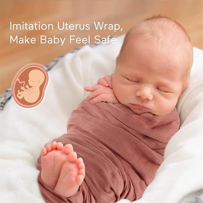 Momcozy Muslin Swaddle Blanket, 4 Pack Large 47 X 47 Inches Breathable Swaddling Receiving Blankets for Baby Boy & Girl, Soft and Skin-Friendly Unisex Baby Blankets