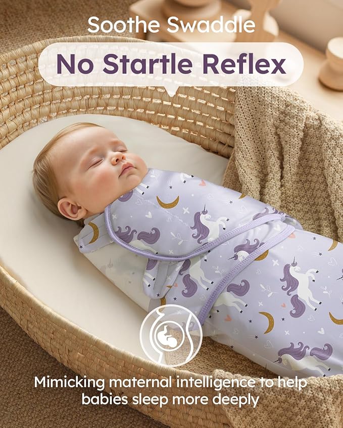 Yoofoss Baby Swaddles for Newborns 100% Organic Cotton, Adjustable Swaddle Sleep Sack 0-3 Months Newborn Swaddle Sack, Breathable Soft(Small)