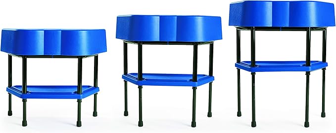 Children's Factory AFB5100PR Toddler Sensory Table with Lid, Adjustable Height Sand & Water Indoor/Outdoor Play Equipment for Kids Playroom/Homeschool/Classroom, Red