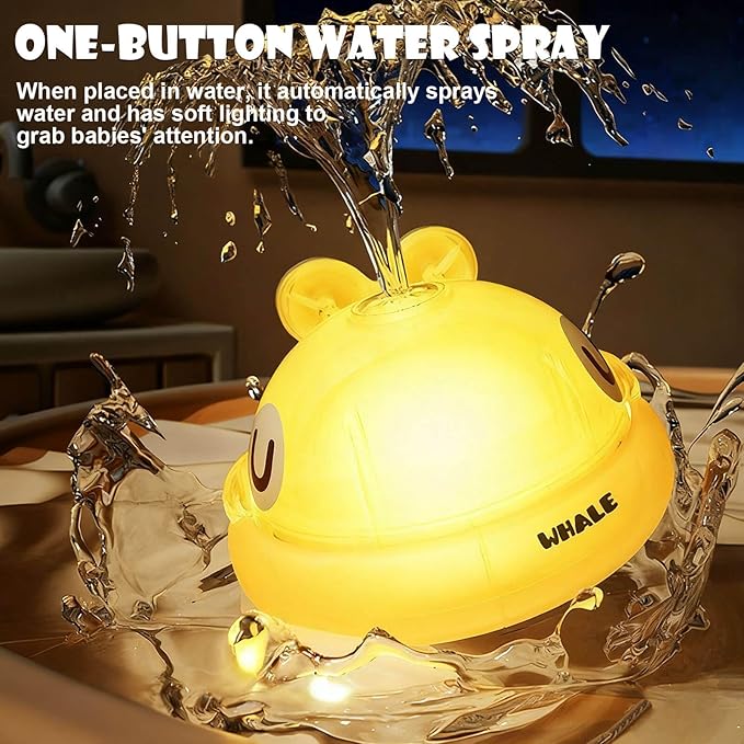 Baby Bath Toys - Toddler Bath Toys for Kids Ages 1-3, Rechargeable Light Up Whale Sprinkler Bathtub Toys, Pool & Water Toys for Infants Babies 6-12 Months & Toddlers 2-4, 1st Birthday Gifts (Blue)