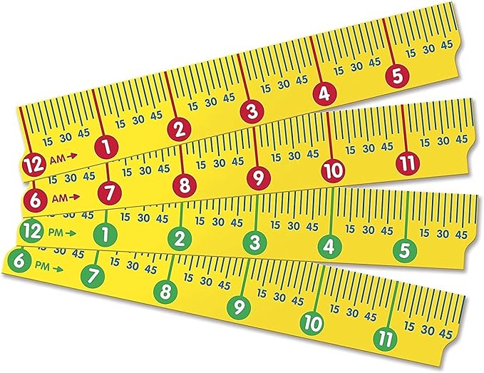 Learning Resources Magnetic Elapsed Time Set, Telling Time, Clock for Kids, Classroom Supplies, Set of 2