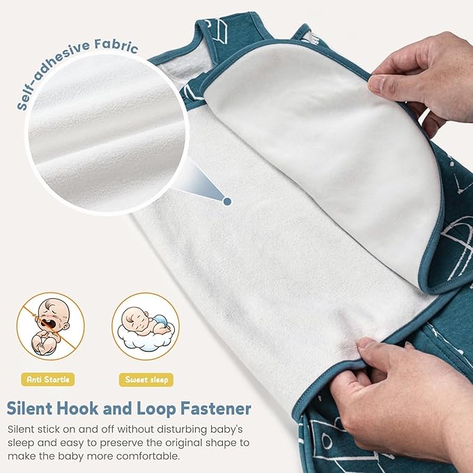 ZIGJOY Sleep Sack Swaddle 1.0 TOG Baby Wearable Blanket 100% Cotton Baby Swaddle Blanket for Newborns