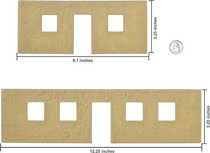 BMC WW2 Bunker Walls - Tan Plastic Army Men Playset Accessory Building