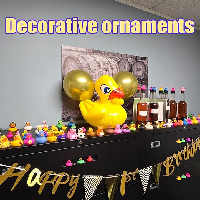 LINICE 30 Pcs Rubber Ducks, Random Assortment Ducks Bulk, Mini Rubber Duckies for Toddler Baby Bath Toys, Kids Bath Pool Toys Birthday Gifts Party Favors