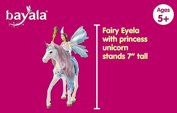 Schleich Bayala - 3 PC Fairy Toys Set - Eyela and Unicorn Figure Playset - Cute Fairy Doll and Fantasy Figurines for Girls and Boys - Magical Toys for Pretend, Imaginative Play - Kids Ages 5+ | 70569