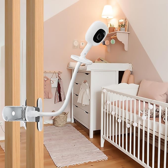 Baby Monitor Mount Compatible with Nanit Pro Smart Baby Monitor & Flex Stand ,Also for Cameras with 1/4 Screw Mount Flexible Long Gooseneck ArmBaby Camera Holder Stand Without Tools