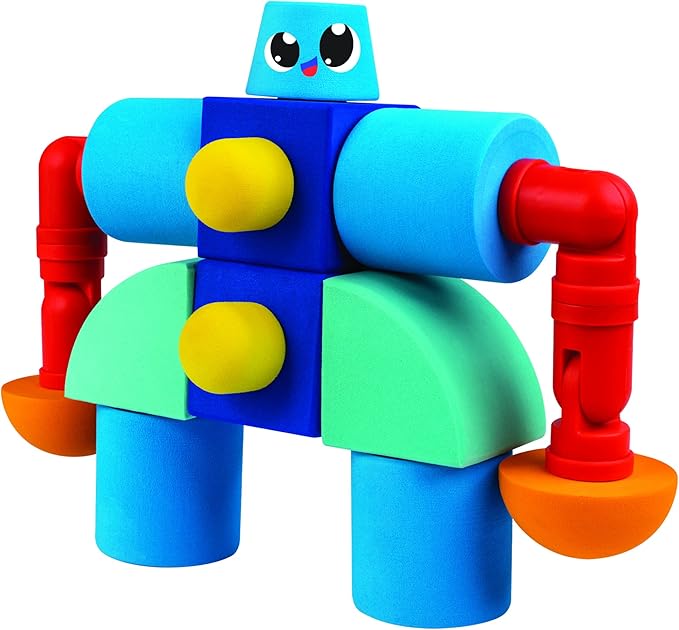 Blockaroo Magnetic Foam Building Blocks - 35-Piece Castle, Bath Toys for Toddlers, Preschool Toys, Bathtub Toys, Sensory Toys, Blocks for Toddlers 3-5, Engineering Toys for Kids 3-5, Bath Blocks