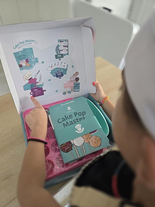 Tovla Jr. Ultimate Cake Pop-Making Kit for Kids – Fun DIY Baking Kit, STEM Activity for Ages 4+, Visual Learning Cake Pop Molds & Tools Set, Great Gift for Young Chefs