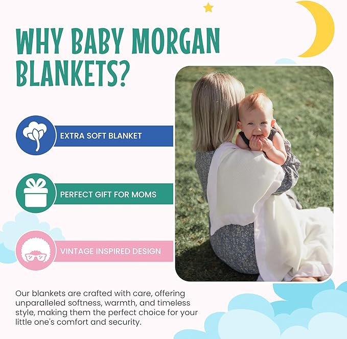 Blankets - Thermal Waffle Warm Baby Blanket for Crib - Soft and Cozy Baby Crib Blanket for Nursery, Stroller, or Naptime Comfort - Ideal Shower Gift - White, Nylon Trim (36" x 50")