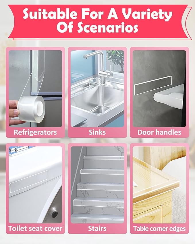 Baby Proofing, Clear Edge Protector Strip, Soft Corner Protectors for Kids, Baby Child Safety Corner Guards for Furniture Against Sharp Corners for Tables, Drawers, Sink, Wall 1.2in x 3.3ft