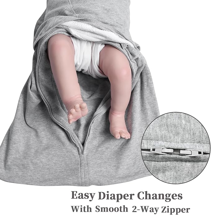 Baby Sleep sack Swaddle,Swaddles 3-6 Months,3-Way Adjustable Wearable Transition Blanket 100% Organic Cotton 2-Piece,12-18 lbs,1.0 TOG(Star&Grey)
