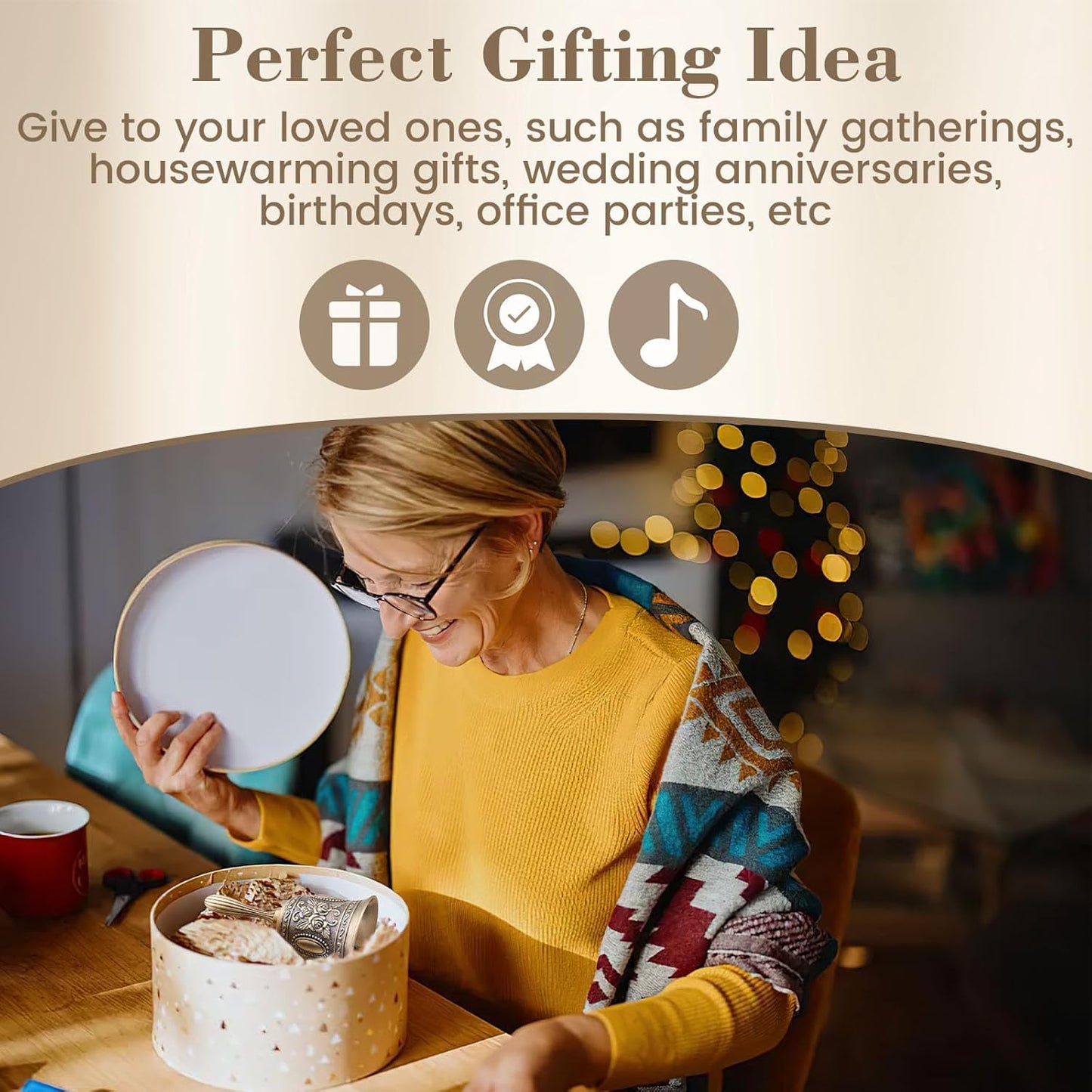 DomeStar Hand Bell Brass Call Bell for Bedside, Dinner, Wedding