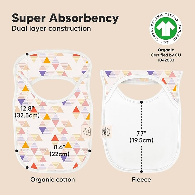 8-Pack Baby Bibs for Boys, Girls - Pullover Bibs for Drooling Teething Baby Girl & Boy Toddler, Newborn, Soft & Absorbent, Cute Colors, Large Torso Coverage Keep Infant Clean & Dry (Prism)