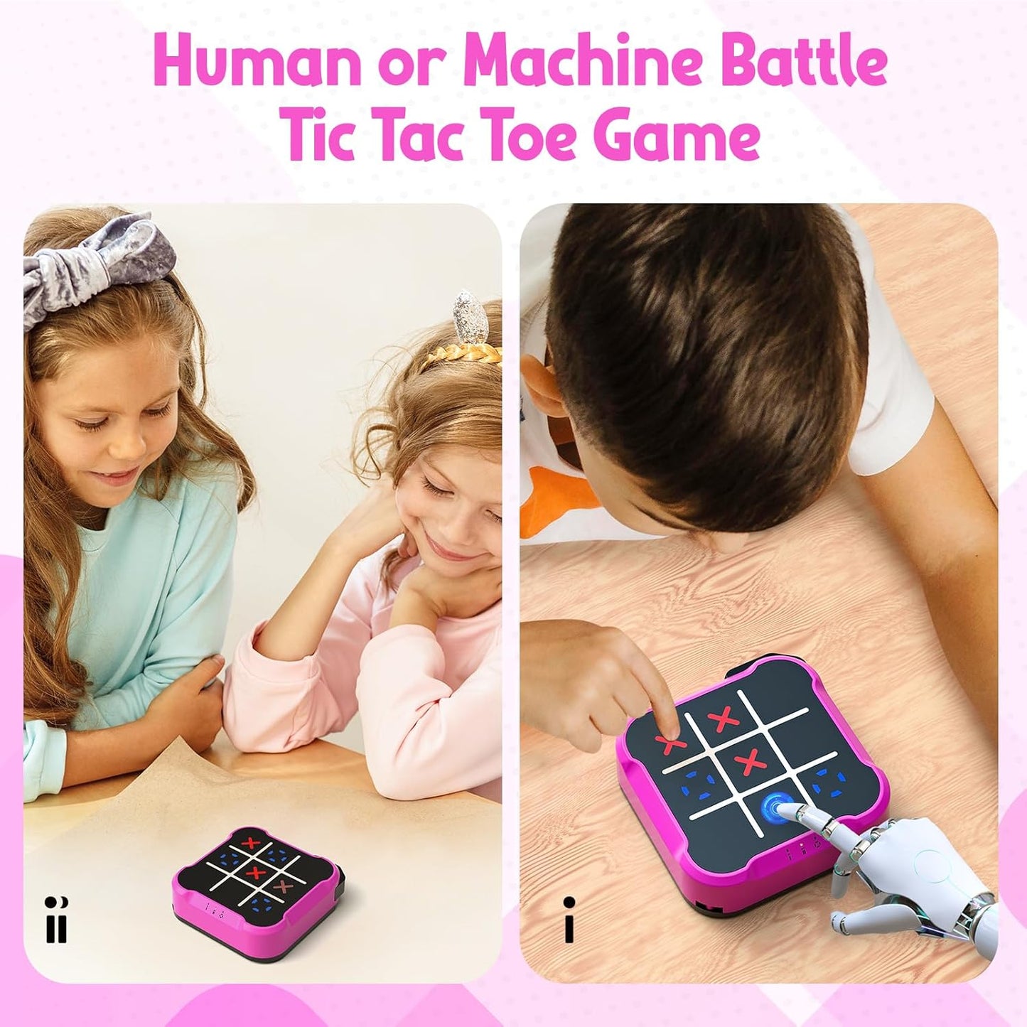 Tic Tac Toe Bolt Game, Handheld Electric Puzzle Board for Educational and Memory Growth, Gift Ideal for Kids and Adults' Birthday, Portable Travel Games for Car Ride