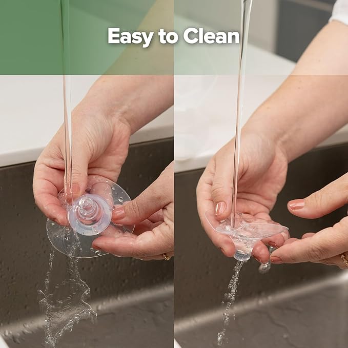 haakaa Nipple Shield Combo for Breastfeeding Newborn, Silicone Nipple Shield for Breastfeeding Difficulties, with Carry Case, Round Base & 24mm Ultra-Thin, 2pc