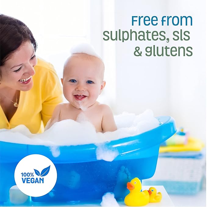 Nature's Baby 3-in-1 Shampoo, Body and Face Wash - Formulated for Problem and Sensitive Skin - pH Neutral & Tear Free - Sulfate Free - Coconut Pineapple, 16 oz