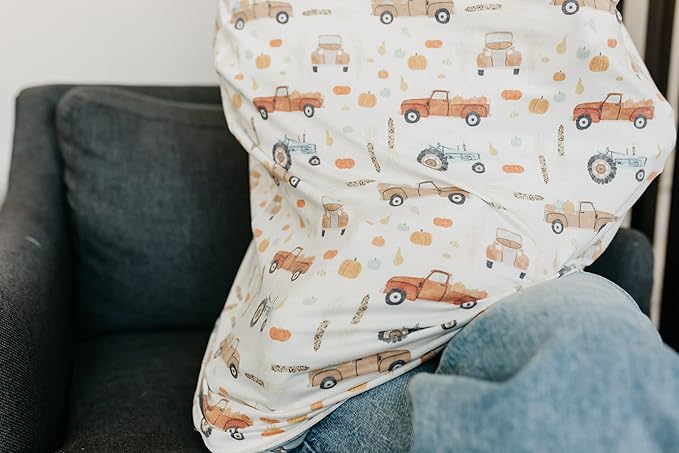 Copper Pearl Multi-Use Cover: Car Seat Covers, Nursing Cover, and Stroller Cover for Sun - Stretchy Fabric, All-Season Use, Stylish Designs, Easy Access for Moms - Hayride