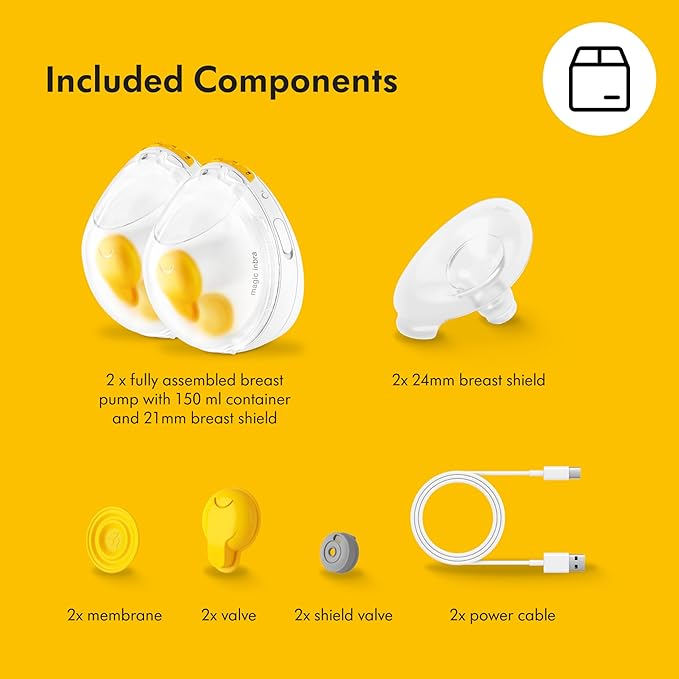 Medela Magic InBra Hands-Free Wearable Breast Pump with Fluidfeel Technology, App Connectivity and Advanced Sensor Control, Ultra-Slim, Ultra-Lightweight, Silent, Hospital-Grade
