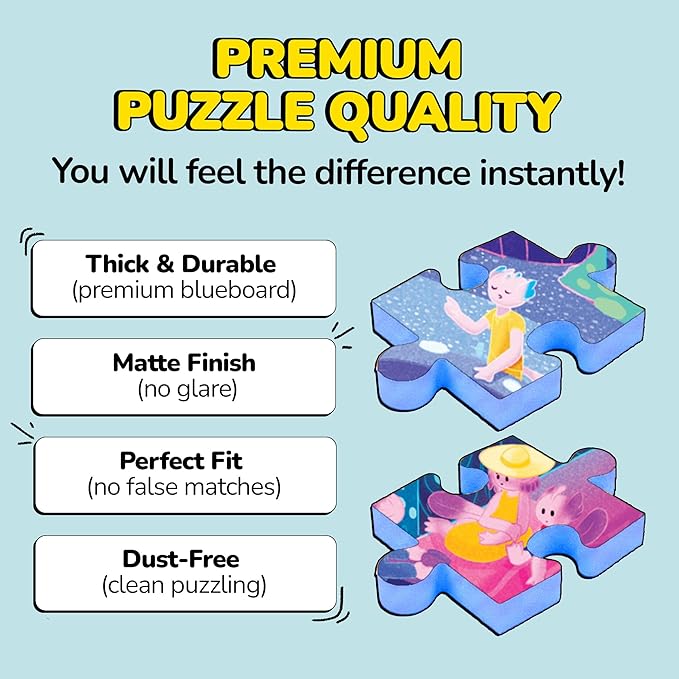 Odd Pieces Jigsaw Puzzles 1000 Pieces with Storytelling Comics, Secret Ending, Puzzle for Mystery Adults & Kids - 19.7'' x 27.6'' Frameable Magic Puzzle Art (Beyond The Kelp)