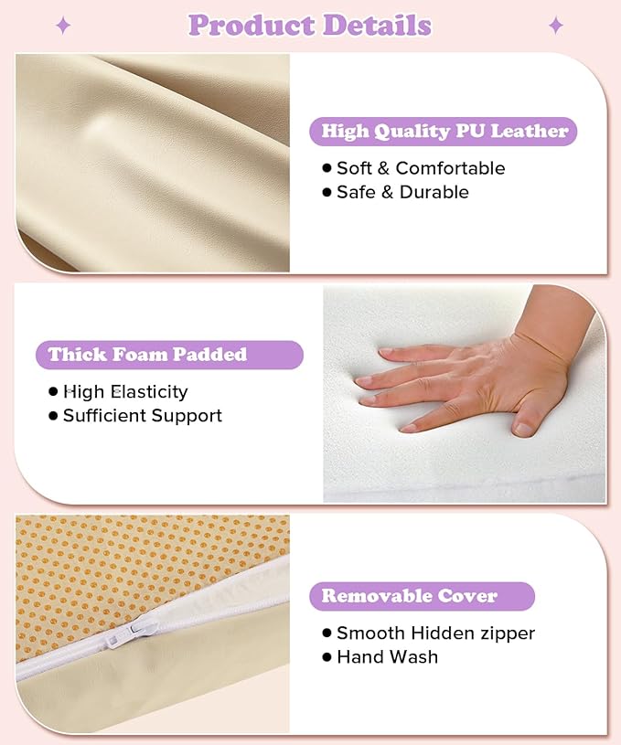 59x59Inch Baby Play Mat Foldable | Waterproof Playmat Infant | Soft Padded Foam Floor Mat for Kids Playroom | Non-Slip Crawling Removable Cover Washable Crawling Playmat Child